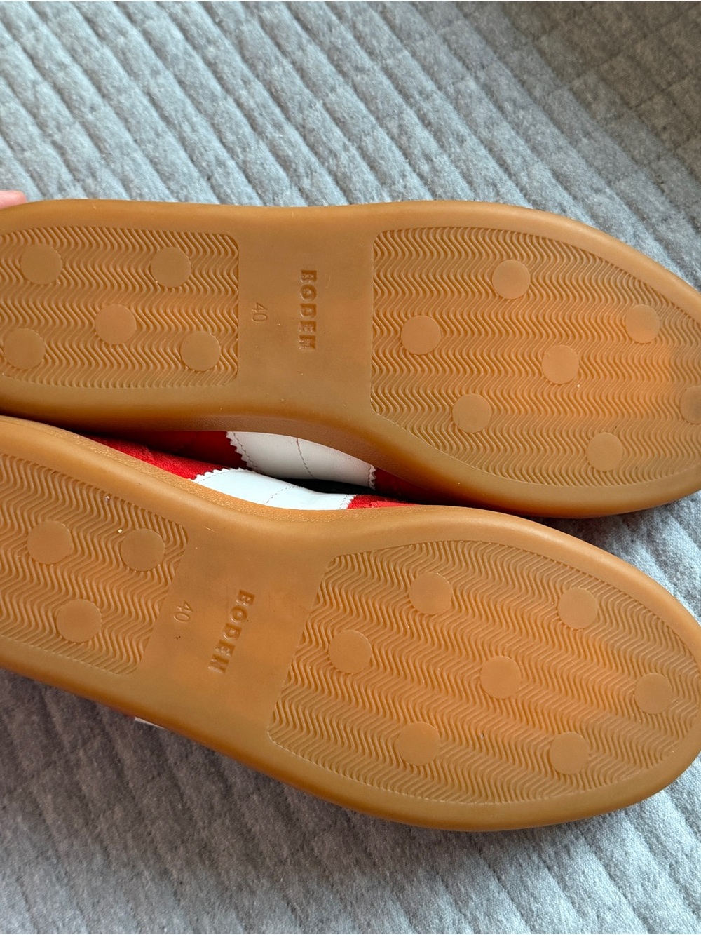NWT Boden Delphine Red Suede Sneakers Women’s Size 9 EU 40 - Picture 4 of 4